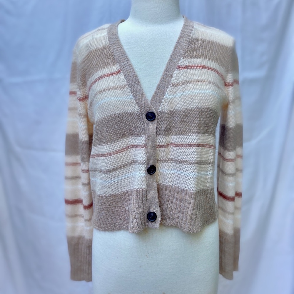 AE MultiColored Striped Knitted Cardigan